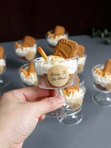 OBOVAY Reusable Plastic Dessert Cups – Ideal For Desserts, Puddings, Mousses, Cheesecakes, Candies, Cake Decorations – Perfect For Parties, Birthdays, Weddings, New Year Celebrations. - Multicolor - View 18