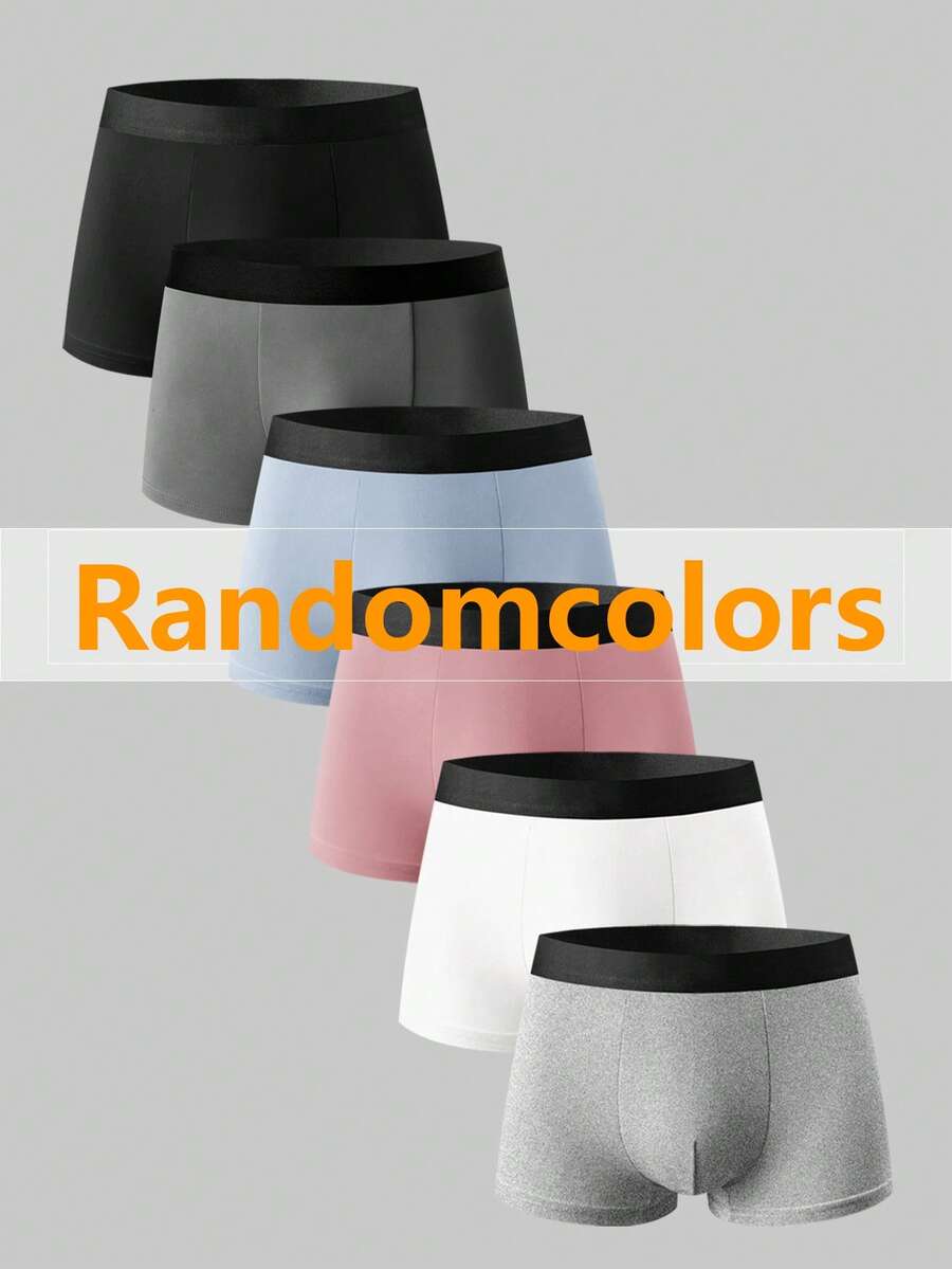 SHEIN Provexi Bóxers de cintura elástica para hombre, color aleatorio - Multicolor - Ver 1