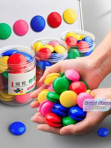 彩色圓形磁性貼紙，適用於多種場景 - 多色 - 查看 1