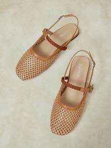 Styleloop Ladies, Willow Nails, Buckles, Flat Shoes. - Brown - View 3
