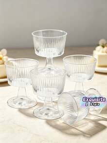 OBOVAY Reusable Plastic Dessert Cups – Ideal For Desserts, Puddings, Mousses, Cheesecakes, Candies, Cake Decorations – Perfect For Parties, Birthdays, Weddings, New Year Celebrations. - Multicolor - View 1