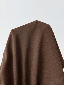SHEIN Essnce 大尺碼女款純色腰部綁帶口袋寬鬆休閒短褲 - 棕色 - 查看 8
