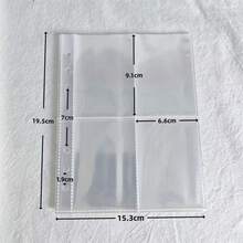 A5 Loose Leaf Photo Album Book, DIY Scrapbook Journal Notebook, Clear Pocket Photocard Binder With Elastic Band, White Frosted Cover For Kpop Photocard, Ticket, Picture Storage - default - View 3