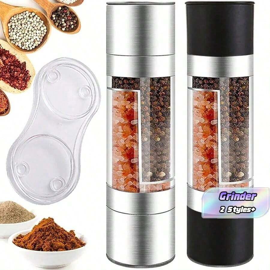 雙頭研磨器 手動香料研磨機,適用於胡椒、海鹽與調味料 - 雙頭研磨器 - 查看 1