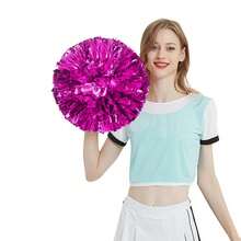 1 Colorful Cheerleading Pom Pom With Handle, Suitable For Ladies And Girls To Wave And Dance With, Perfect For Club Sports Events, Dance Parties, Cheerleading Performances, And Competitions. It's A Cheerleading Accessory And A Cheerleading Pom Pom - Multicolor - View 2