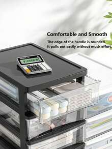 1-Piece Small Transparent Desktop Storage Box, Dustproof, Waterproof, And Anti Drop, High-End And Atmospheric, Easy To Store Without Taking Up Space, Suitable For Office Storage, Outdoor Tool Storage, Stationery Storage - Multicolor - View 1