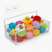 2 Sets Bathtub Toy Storage Racks And Organizers, 2 Packs Metal Wire Mesh Bathtub Toy Storage Containers, Large Capacity Rust-Proof Hanging Baskets Designed For Bathtub, Shower, Bathroom, Toilet, Kitchen - Multicolor - View 17