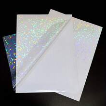 Holographic Sticker Sheets, A4 8.25 X 11.7 Inch Self Adhesive Vinyl Sticker Paper, Waterproof Layered Vinyl With Star & Broken Ice Patterns, For DIY Craft, Scrapbooking, School Supplies, Available In 10/30/50Pcs - multicolor - View 4