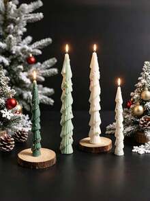Long Rectangular Christmas Tree Silicone Candle Molds, 2 Sizes DIY Handmade Scented Candle Making Molds, Christmas Halloween Home Desktop Decorations. - Long Christmas Tree - View 5