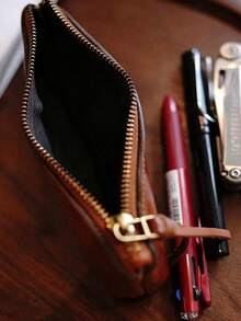 Retro Style Minimalist Large Capacity Pencil Case For Girls New Ins Style Makeup Brush Storage Bag - Multicolor - View 5