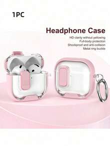 1PC Locking Fashion Business Bracket Style Protective Case With Lock Clasp Compatible With Apple Bluetooth Earphones 4 Active Noise Cancellation, Pro 3/2 2nd Generation Full Coverage Anti-Fall Earphone Case - Multicolor - View 14