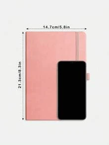 1PC A5 Hardcover Leather Dot Grid Bullet Journal Notebook 100 Pages 80gsm Thick Paper Portable Planner For Daily Weekly Monthly Planning Tracking Goal Setting Habit Tracker Black Office School Gift For Adults - A5 - View 3