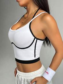 Easithlete Easithlete 女士二合一简约时尚休闲健身运动背心 - 白色 - 查看 6