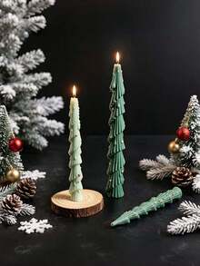 Long Rectangular Christmas Tree Silicone Candle Molds, 2 Sizes DIY Handmade Scented Candle Making Molds, Christmas Halloween Home Desktop Decorations. - Long Christmas Tree - View 6