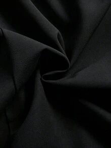GlowEve CURVE 大尺碼設計師奢華針織拼接修身女版襯衫上衣，夏季休閒出遊與通勤工作穿搭上衣 - 黑色 - 查看 3