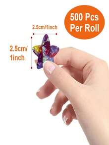 500Pcs/Roll Multicolor Star Self-Adhesive Stickers 1inch, 8 Colors PVC Waterproof Decals For DIY Crafts, Planner, Teacher, Office, Classroom, Home, Gift - Multicolor - View 6
