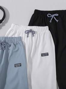 SHEIN 青少年男孩休閒日常長褲 - 彩色 - 查看 5