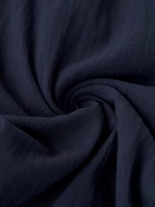 RONVEXI بنطلون رجالي كاجوال بخصر مربوط بسحاب، خريف - أزرق بحري - مشاهدة 7