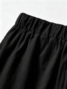 Balvessa Women's Floral Print Casual Vacation Long Pants - Black - View 5