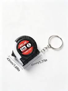 Mini Steel Tape Measure With Protective Case, Centimeter & Inch, Shockproof, Portable, Gift, Built-In Brake Lock - black - View 3