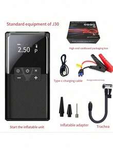 5000A Car Jump Starter With Air Compressor, Portable Battery Booster Pack For Up To 2.64 Gallon Gas And 2.11 Liter Engines, 12V Lithium Jump Starter With LED Light, Fast Charging - Multicolor - View 10