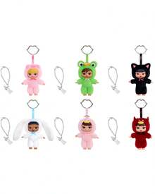 MGA Entertainment 1pc Random Style Fuzzy Plush Figure Keychain, Mini Fashion Doll Bag Charm With Faux Fur Costume, Metal Ring Pendant, Sticker Card, Cute Backpack Decor & Collectible Display Accessory - Multicolor - View 15