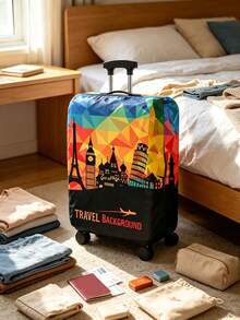 Thick Elastic Luggage Cover, Protective Case Fit 18-32 Inch Suitcases, Travel Accessories - Multicolor - View 9