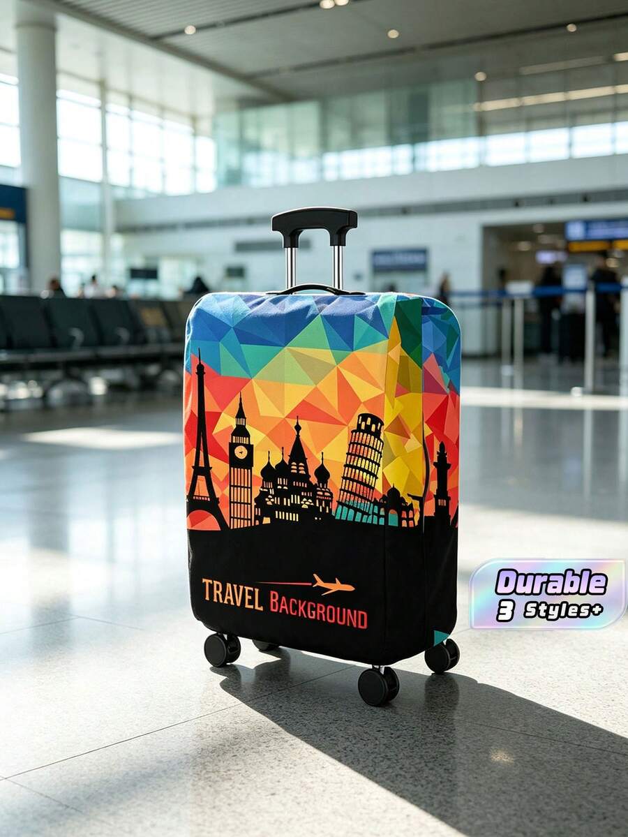 Thick Elastic Luggage Cover, Protective Case Fit 18-32 Inch Suitcases, Travel Accessories - Multicolor - View 1
