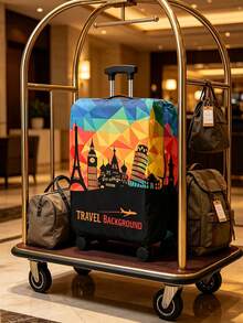 Thick Elastic Luggage Cover, Protective Case Fit 18-32 Inch Suitcases, Travel Accessories - Multicolor - View 2
