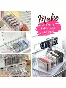 1PC, Transparent Portable Eyelash Extension Storage Box (With Lid) - Suitable For Eyelash Stylists, Ideal For Storing Beauty Products And Cosmetics - Multicolor - View 4