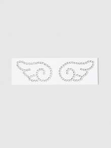 ROMWE Anime 1 Simple Classic Black And White Handmade Beaded Polka Dot Bow Rhinestone Wings Fish Cake Star Note DIY Keychain Bag Pendant, Daily Wear By Girls - Black and white -181 - View 5