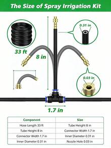 5‑M/10‑M/15‑M/20‑M DIY Greenhouse Garden Watering System, Universal Mist‑Cooling Kit Made Of Plastic, Electricity‑Free, Compliant With European And American Thread Standards, Suitable For Plant And Courtyard Mist Cooling - multicolor - View 7
