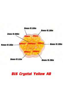 5000Pcs 2-6mm Jelly Color Flatback Rhinestones – Round Crystal Gems In Flower Box, 5 Sizes Mixed AB Glass Rhinestones For DIY Crafts, Clothing, Shoes, Bags, Phone Cases - AB Colors - View 27