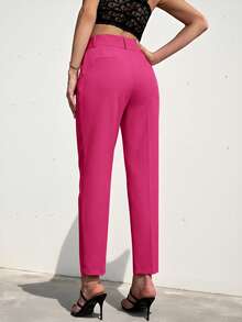 Aveloria Modichic Women's Solid Color Casual Versatile Daily Wear Long Pants - Hot Pink - View 5
