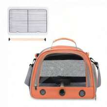 Large Portable Parrot Cage: Comes With Travel Bag, Metal Tray And Stick - Suitable For Carrying/Transporting African Grey Parrots, Eclectus Parrots And Other Medium To Large Birds - Multicolor - View 5