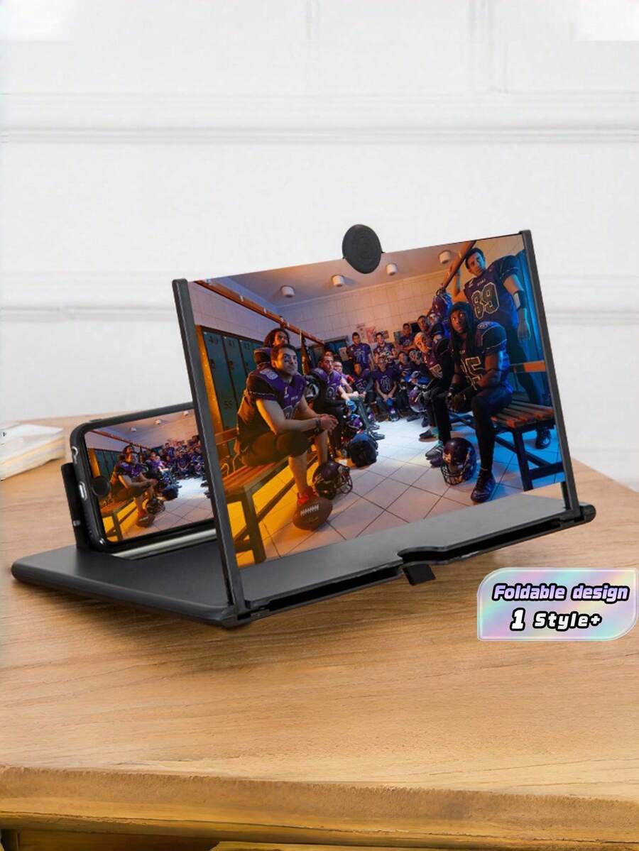 1PC Portable Phone Screen Enlarger Stand Hands Free Foldable Eye Protection Magnifier Enlarge Smartphone Screen For Movies Videos Mini Tablet Experience Compact Travel Home Entertainment Anti Glare Viewing Universal Phone Projector Screen Compatible With IPhone Android Cell Phone - Multicolor - View 1