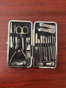 19Pcs Gold Manicure & Pedicure Tool Set With Storage Case, Portable Stainless Steel Nail Care Kit For Women Men, Complete Nail Clipper Set For Travel Home Salon Gift - Multicolor - View 8