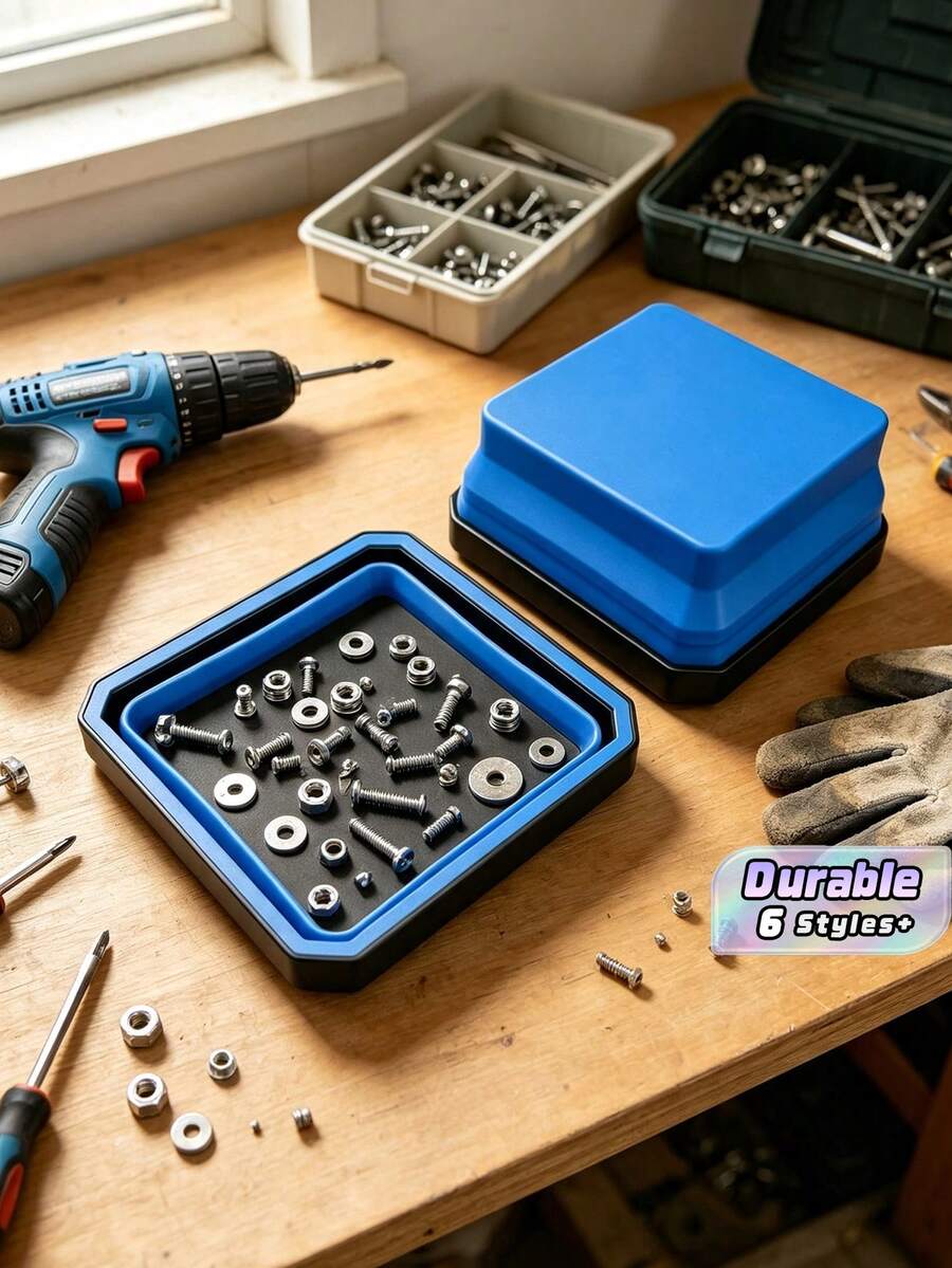 1PC Magnetic Bowl With Strong Magnets For Hardware Tools, Convenient Storage, Quick Organizing And Easy Carrying - multicolor - View 1