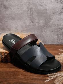 SHUZIA Men's Cutout Adjustable Band Comfortable Slide Sandals - Multicolor - View 5