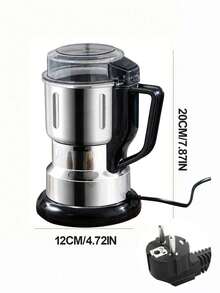 Teckwe 1 Buah Penggiling Listrik Stainless Steel Kapasitas Besar dengan Steker Standar Eropa, Multifungsi, Kecepatan Tinggi, Penggiling Halus, Mesin Pembuat Bubuk Mini, Penggiling Listrik, Penggiling Biji Kopi, Peralatan Rumah Tangga Dapur Sehari-hari, Alat Penggiling - MultiWarna - View 7