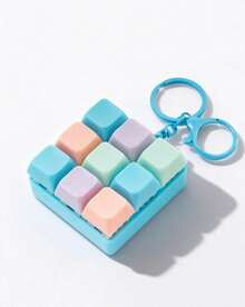 POKOJA LAND 1-Pack Push Pop Fidget Cube - Stress Relief Sensory To The Color Of The Hanging Loop Will Be Shipped Randomly - Multicolor - View 17