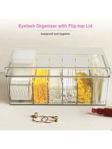 1PC, Transparent Portable Eyelash Extension Storage Box (With Lid) - Suitable For Eyelash Stylists, Ideal For Storing Beauty Products And Cosmetics - Multicolor - View 6