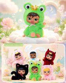 MGA Entertainment 1pc Random Style Fuzzy Plush Figure Keychain, Mini Fashion Doll Bag Charm With Faux Fur Costume, Metal Ring Pendant, Sticker Card, Cute Backpack Decor & Collectible Display Accessory - Multicolor - View 1
