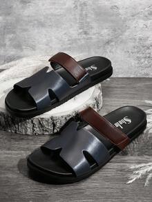 SHUZIA Men's Cutout Adjustable Band Comfortable Slide Sandals - Multicolor - View 1