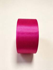5 Rolls / 10 Rolls 4cm Wide 22.8m Length Fuchsia Glossy Polyester Satin Ribbon, Shiny Gift-Wrapping Ribbon For Bouquet, Gift Box, Wedding, Holiday Party, DIY Bow, Hair Accessories & Handmade Crafts - Rose red - View 5