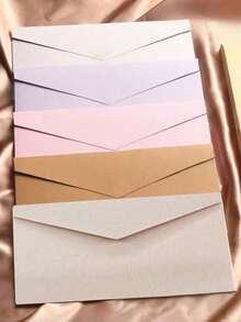 1PC Long Linen Envelope, Wedding Invitation Card Envelope, Western Business Invitation Envelope, Premium Thick Cardstock Envelopes For Gift Cards, Halloween Christmas Greeting Cards - White - View 4