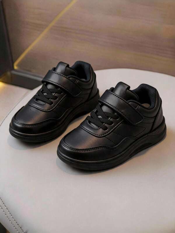 Tenis niña niño escolar zapatito unisex casual urbano primeros pasos 18mx-21mx ecopiel blanco rosa deportivo corte bajo excelente calidad corte bajo negro ideal para escuela