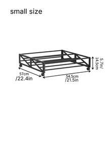Steel Pipe With Wheel Bed Frame, Movable Shoe Rack, Bedside Storage, Corner Storage, Home Use, Entryway Sofa, Student Dormitory, Simple Shoe Rack. - Black - View 12