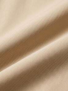 GlowEve Women's Solid Color Raglan Long Sleeve Single-Breasted Casual Trench Coat - Khaki - View 6