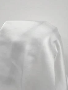 SHEIN 女款優雅米白色絲綢緞面襯衫，領結領短袖上衣，寬鬆版型夏季職場正式穿搭，商務派對畢業禮服襯衫 - 白色 - 查看 9